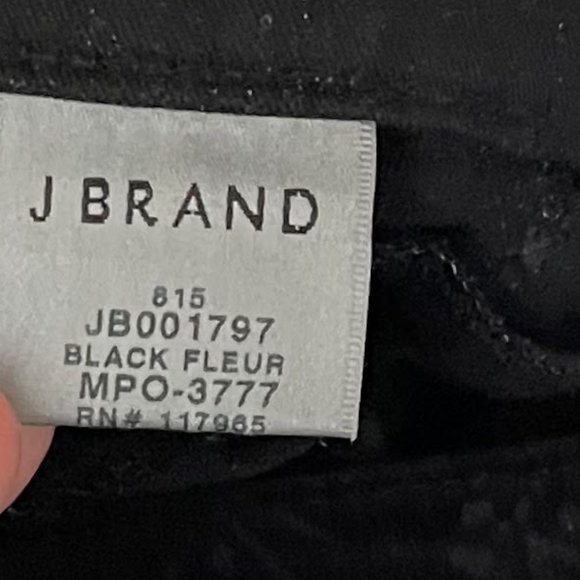 J Brand For Neiman Marcus Velvet Brocade Black Fleur Pants - Picture 7 of 10